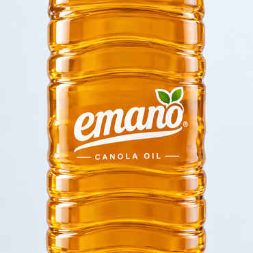 Emano Canola Oil label close-up